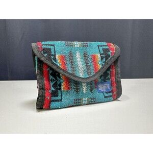 Pendelton Woolen Mills- Cosmetic Carrying Case/Bag – Teal/Red/Black